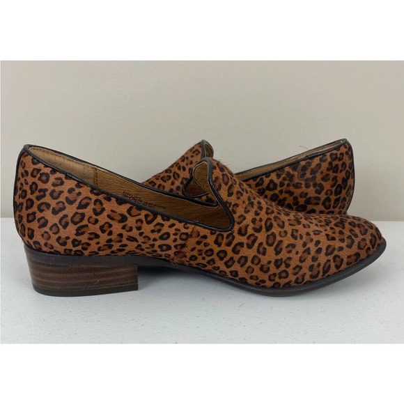 Women Sofft Severn cow hair leather leopard print heeled slip-on shoes, 7.5M - Picture 3 of 8